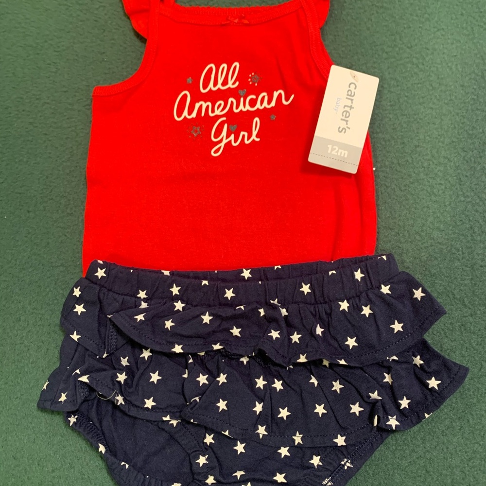Brand new two piece outfit for baby girls.